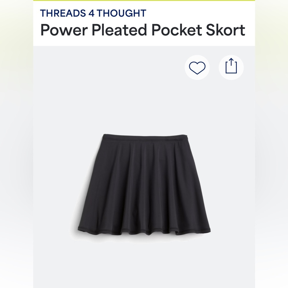 Threads 4 Thought Black Mini Skirt